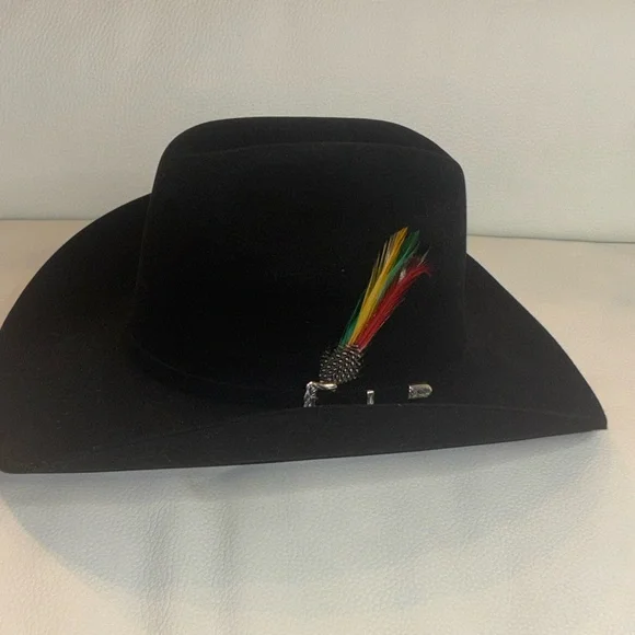 Resistol Black gold 20X Beaver Self-Conforming Cowboy Hat, Size 6 1/2 Black - Picture 10 of 11